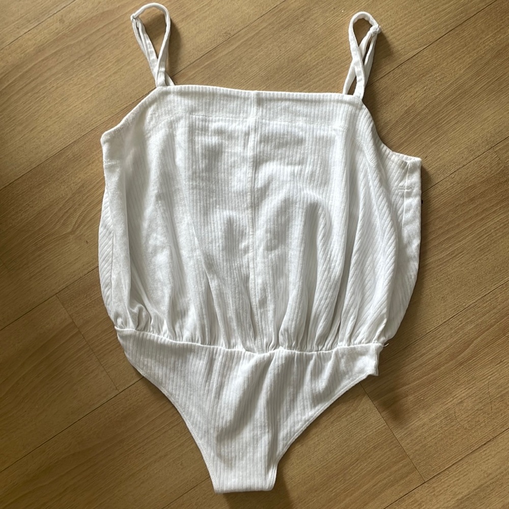 Free People thong square neck tank bodysuit